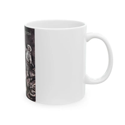 A Gun Came Out Of The Panhandle, For Men Only, March - White Coffee Mug-Go Mug Yourself