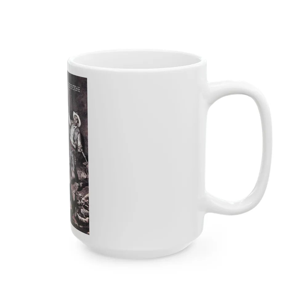 A Gun Came Out Of The Panhandle, For Men Only, March - White Coffee Mug-Go Mug Yourself