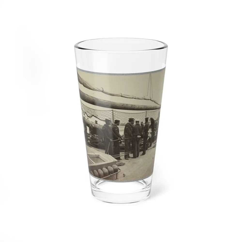 A Gun Crew On Deck Of U.S.S. Mendota, James River, Va. (U.S. Civil War) Pint Glass 16oz-16oz-Go Mug Yourself