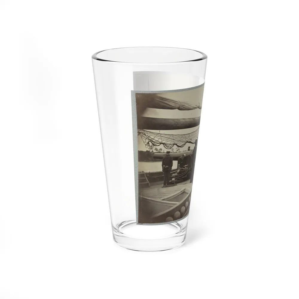 A Gun Crew On Deck Of U.S.S. Mendota, James River, Va. (U.S. Civil War) Pint Glass 16oz-Go Mug Yourself