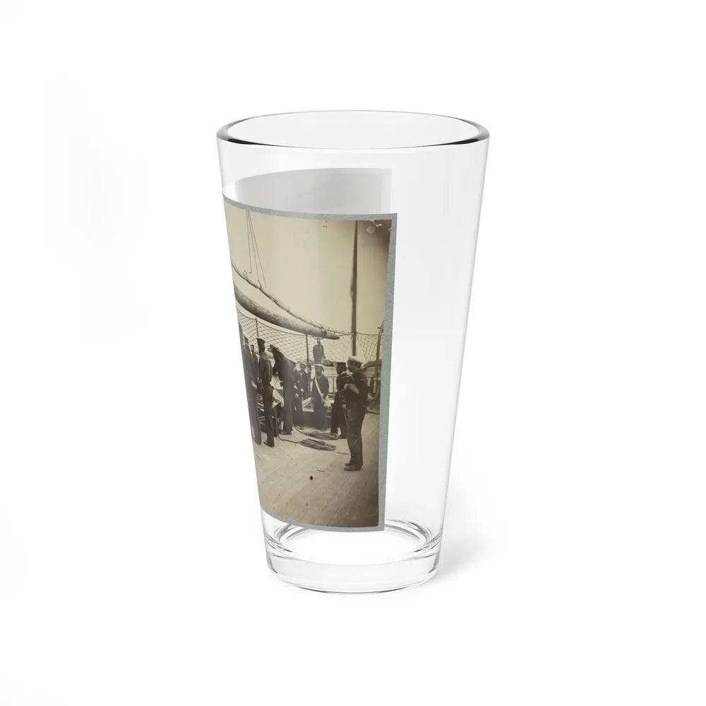 A Gun Crew On Deck Of U.S.S. Mendota, James River, Va. (U.S. Civil War) Pint Glass 16oz-Go Mug Yourself