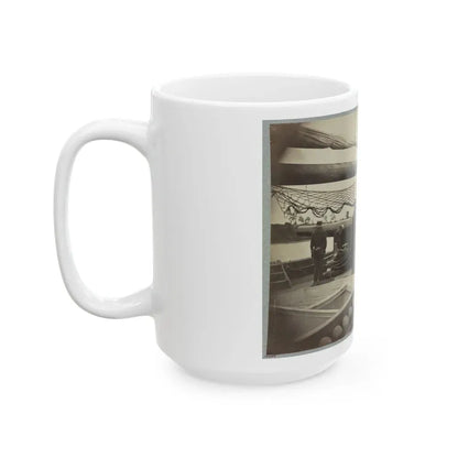 A Gun Crew On Deck Of U.S.S. Mendota, James River, Va. (U.S. Civil War) White Coffee Mug - Go Mug Yourself
