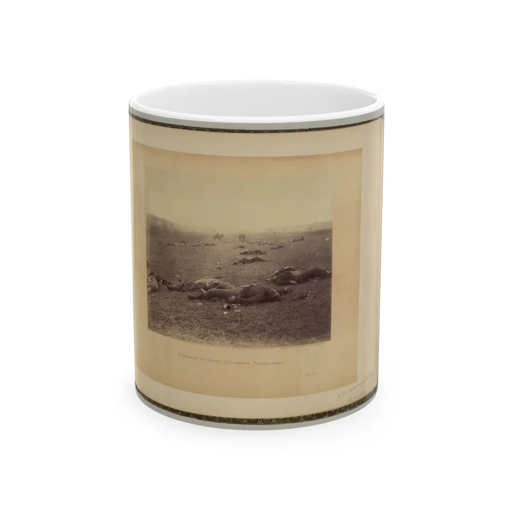 A Harvest Of Death, Gettysburg, Pennsylvania (U.S. Civil War) White Coffee Mug-11oz-Go Mug Yourself