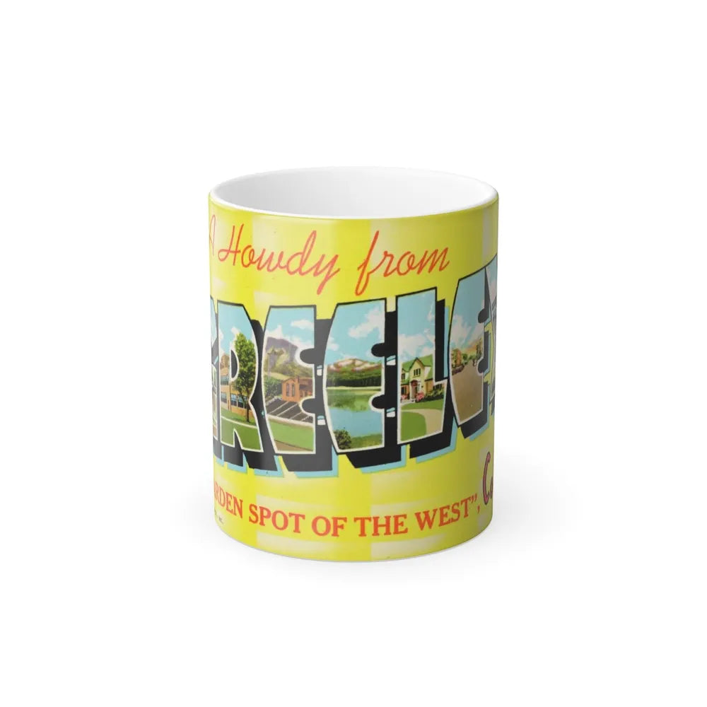 A howdy from Greeley garden spot of the west Colo (Greeting Postcards) Color Changing Mug 11oz-Go Mug Yourself