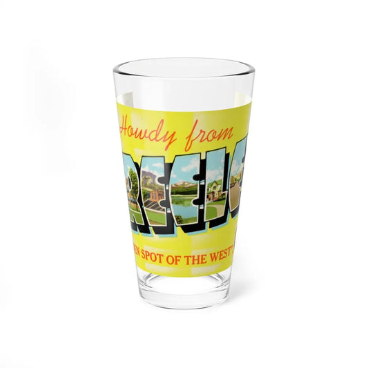 A howdy from Greeley garden spot of the west Colo (Greeting Postcards) Pint Glass 16oz-16oz-Go Mug Yourself