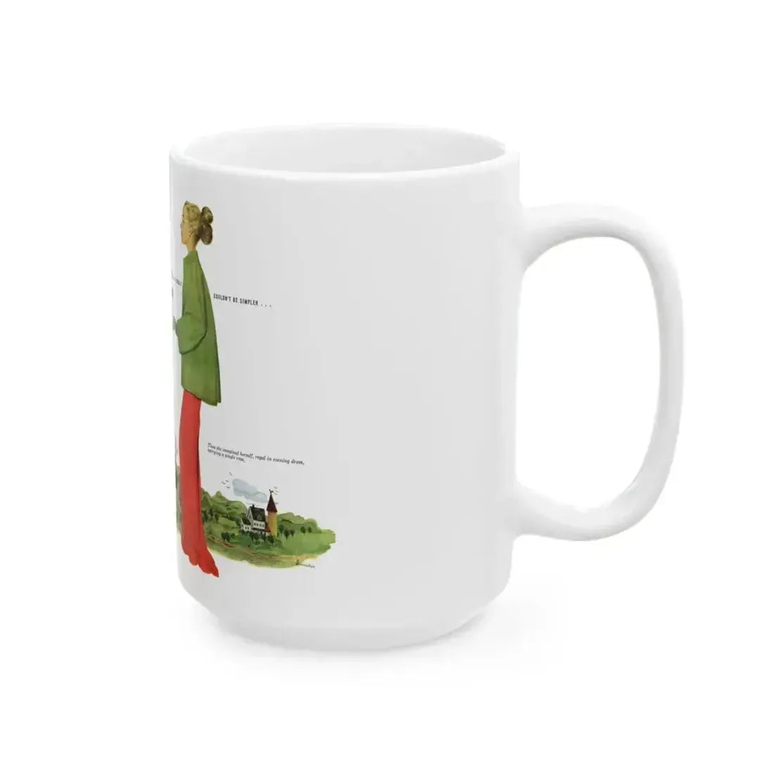 A Husband for Monica, Cosmopolitan, May 1947 - White Coffee Mug - Go Mug Yourself