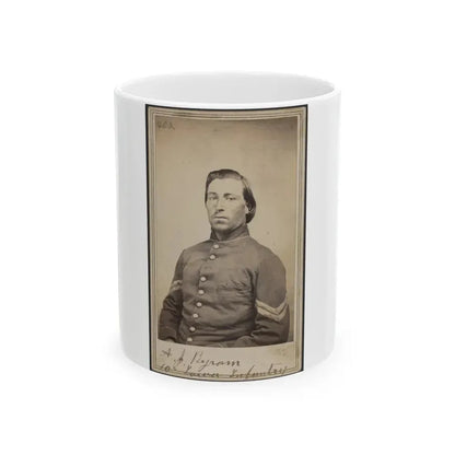 A. J. Byram, 10th Iowa Infantry (U.S. Civil War) White Coffee Mug 11oz - Go Mug Yourself