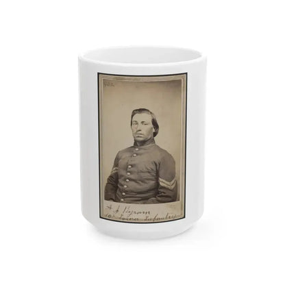 A. J. Byram, 10th Iowa Infantry (U.S. Civil War) White Coffee Mug 15oz - Go Mug Yourself