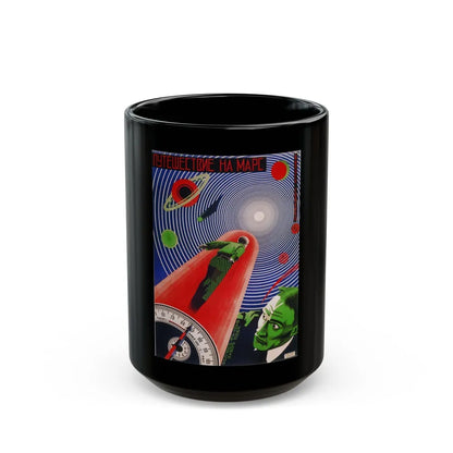 A JOURNEY TO MARS 1918 Movie Poster - Black Coffee Mug-15oz-Go Mug Yourself