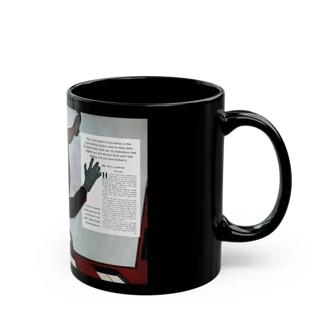A Kiss Before Dying (1), Cosmoolitan, July 1953 - Black Coffee Mug - Go Mug Yourself