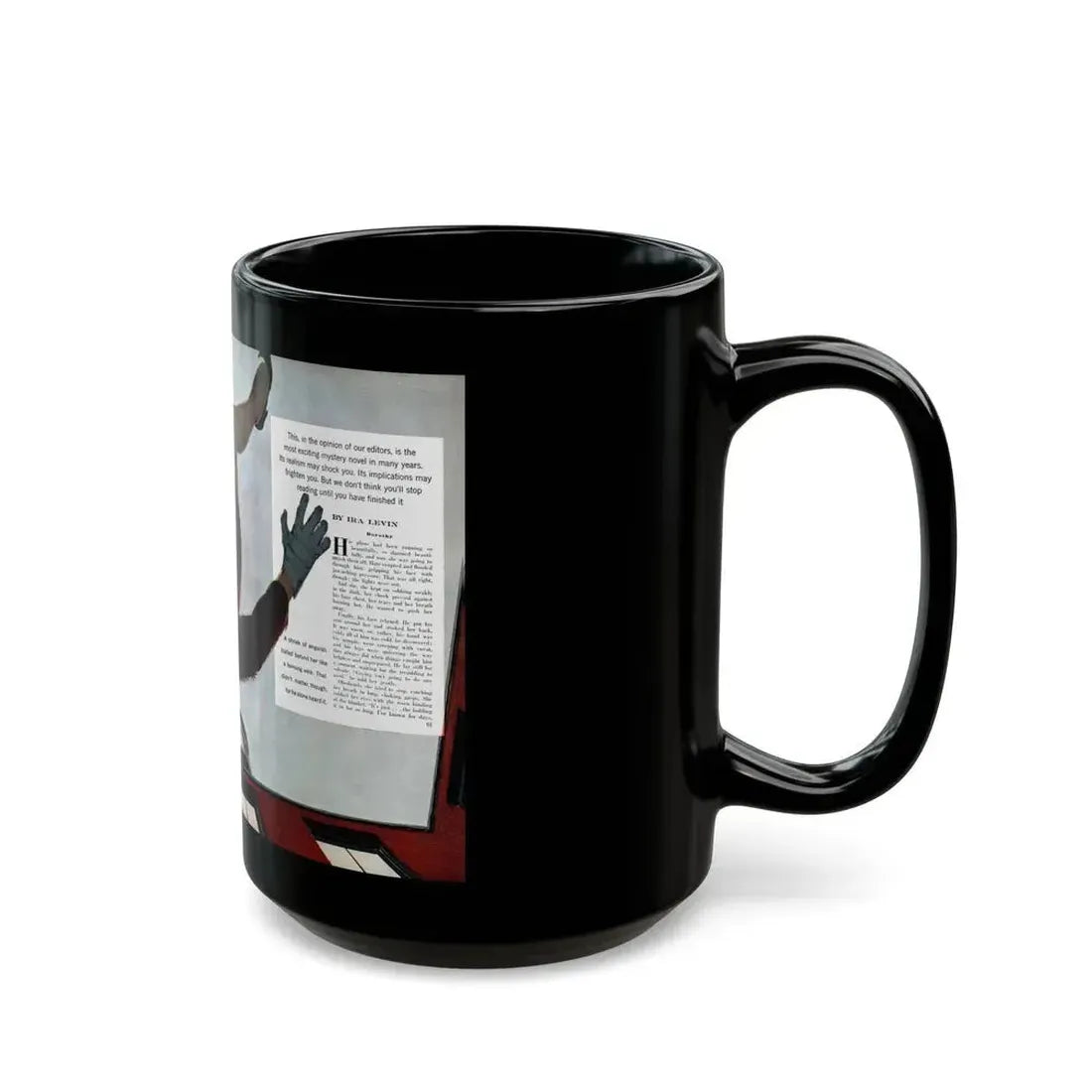 A Kiss Before Dying (1), Cosmoolitan, July 1953 - Black Coffee Mug - Go Mug Yourself