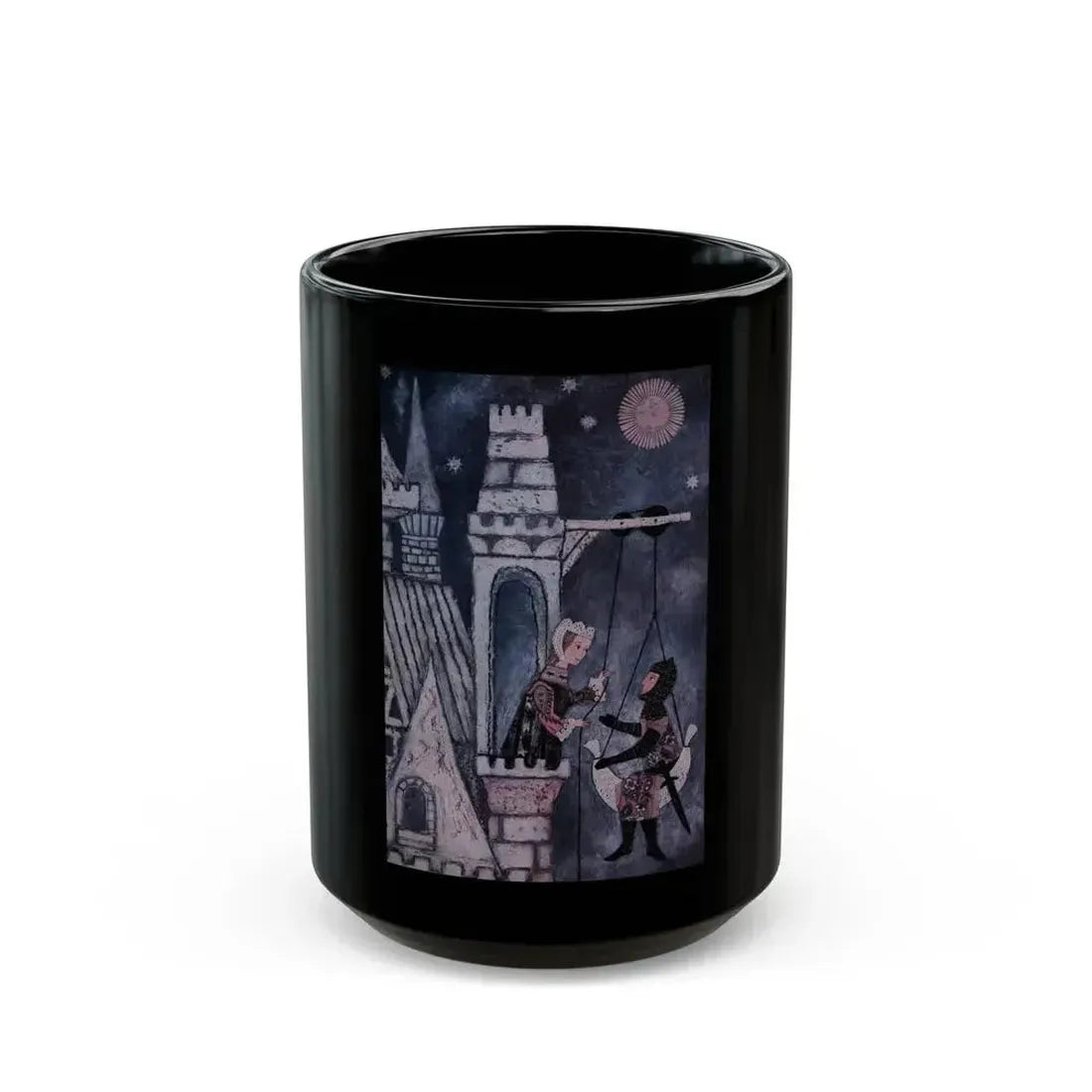 A Knight and His Lady, Cosmopolitan, July 1959 - Black Coffee Mug 15oz - Go Mug Yourself