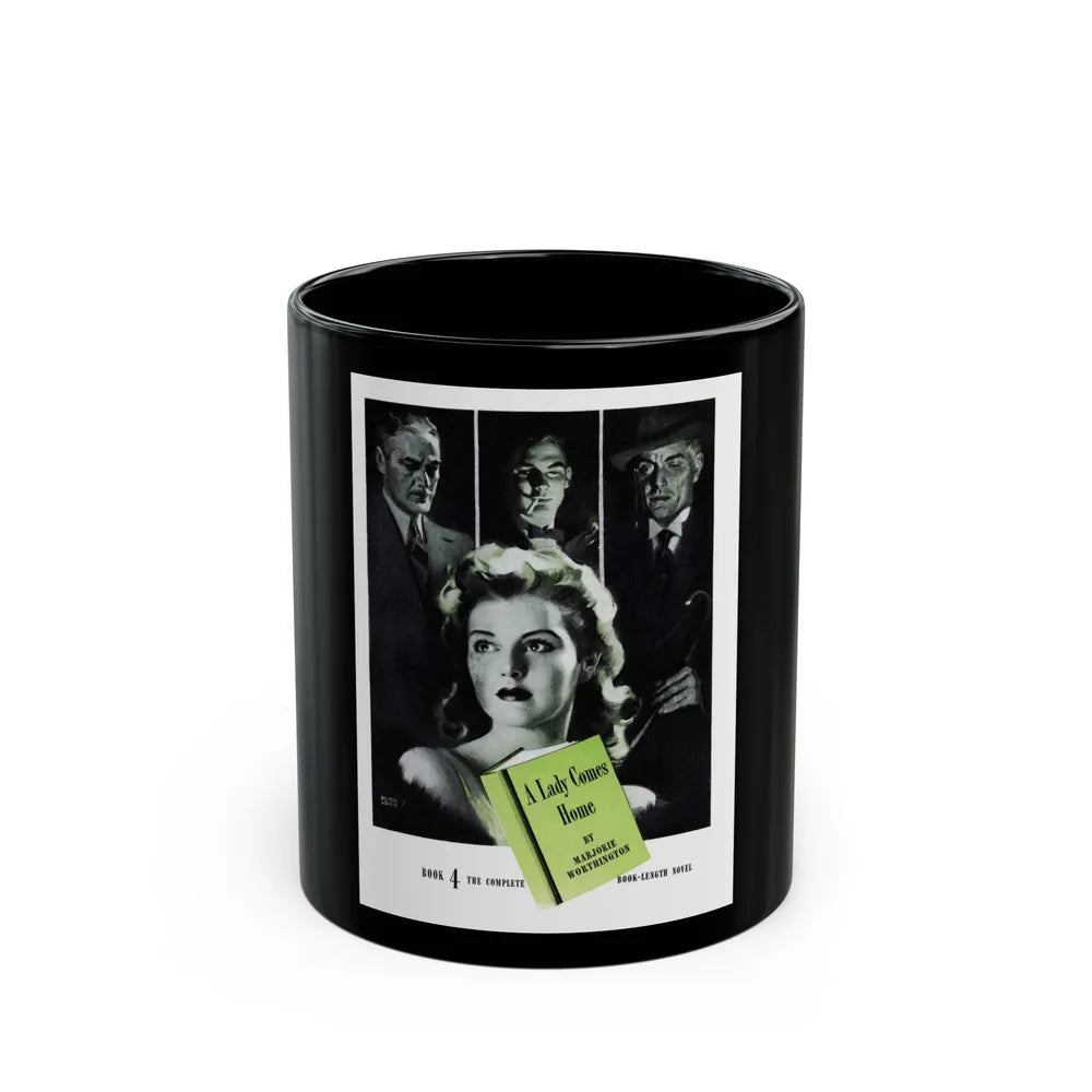 A Lady Comes Home (1), Cosmopolitan, March 1943 - Black Coffee Mug-11oz-Go Mug Yourself