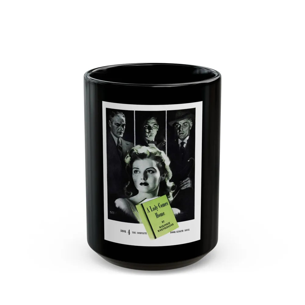 A Lady Comes Home (1), Cosmopolitan, March 1943 - Black Coffee Mug-15oz-Go Mug Yourself