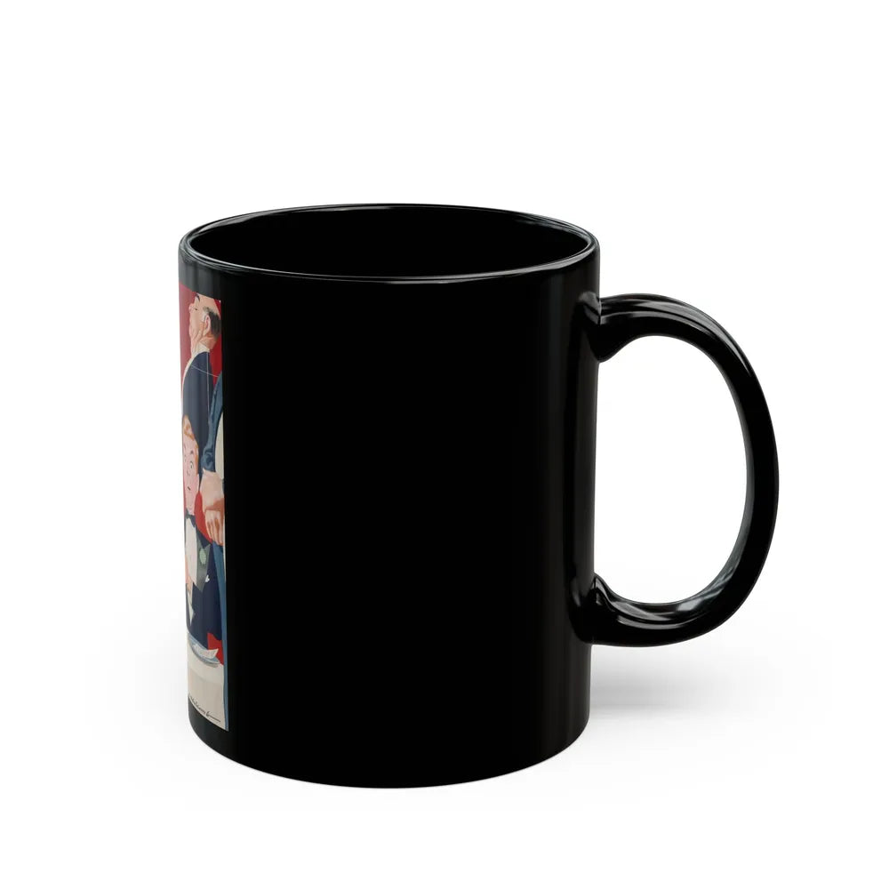 A Large Bill, magazine story illustration - Black Coffee Mug-Go Mug Yourself