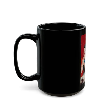 A Large Bill, magazine story illustration - Black Coffee Mug-Go Mug Yourself