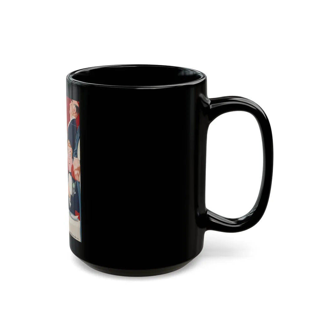 A Large Bill, magazine story illustration - Black Coffee Mug-Go Mug Yourself