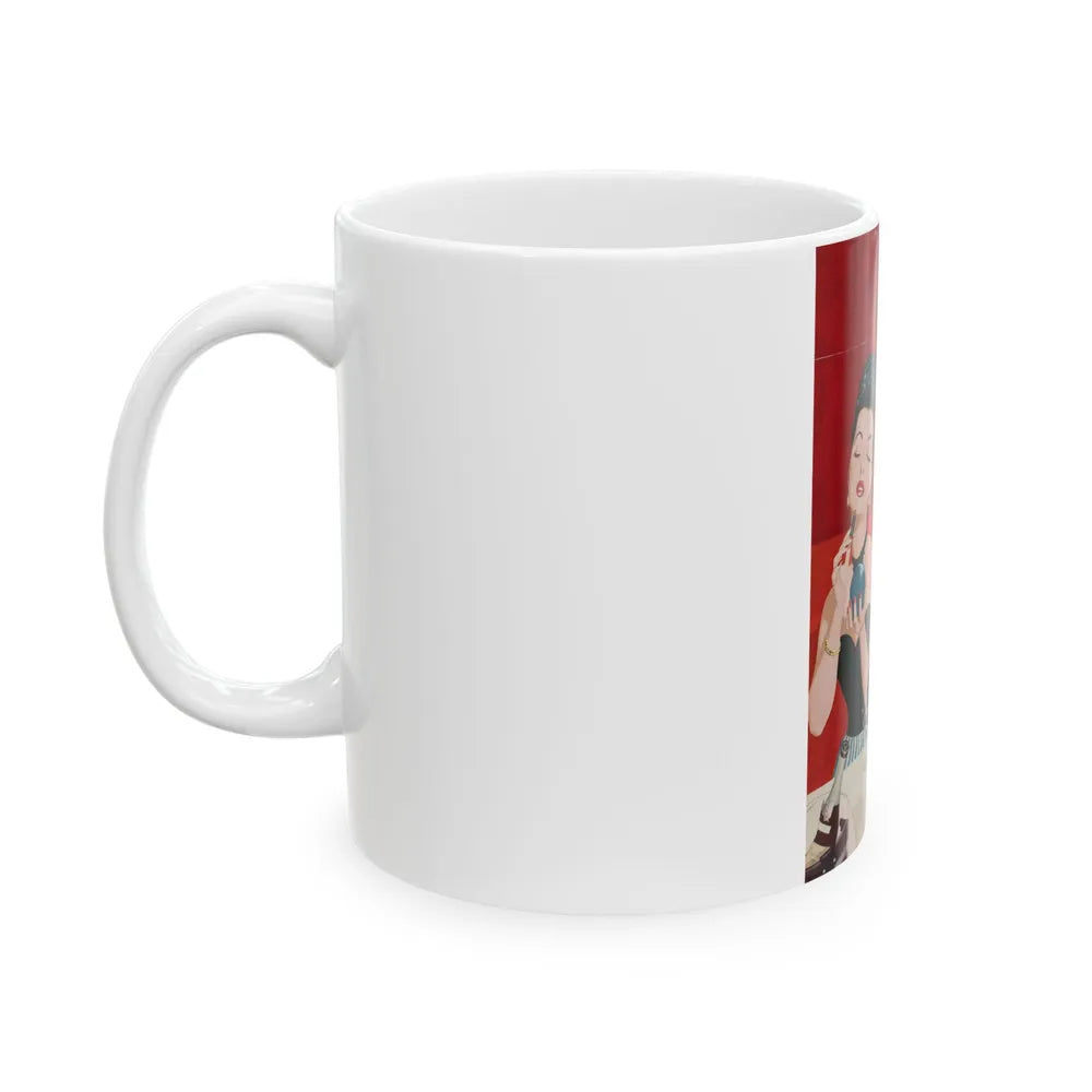 A Large Bill, magazine story illustration - White Coffee Mug-Go Mug Yourself