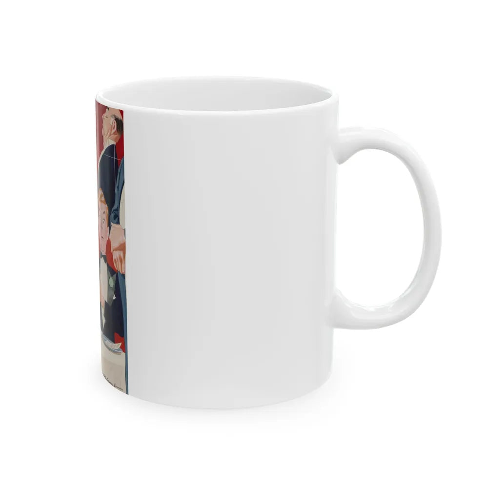 A Large Bill, magazine story illustration - White Coffee Mug-Go Mug Yourself