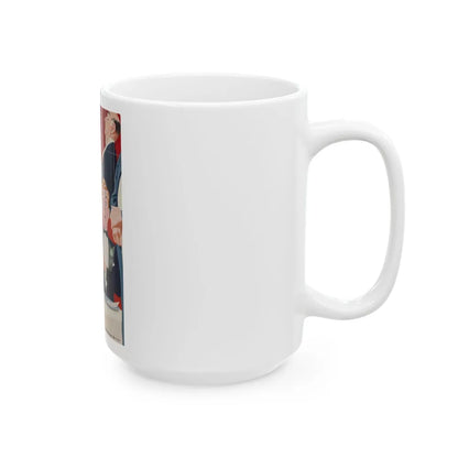 A Large Bill, magazine story illustration - White Coffee Mug-Go Mug Yourself