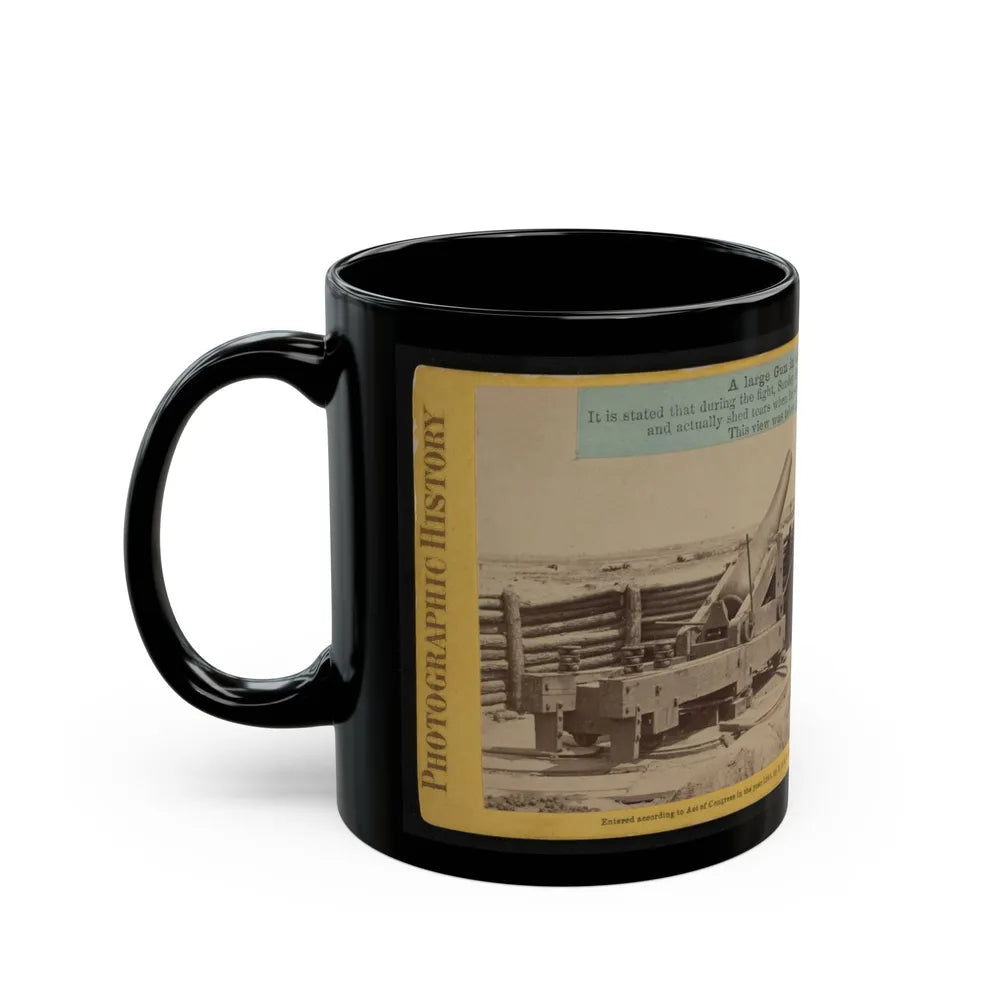 A Large Gun In The Rebel Works At Petersburgh (I.E. Petersburg), Va. (U.S. Civil War) Black Coffee Mug-Go Mug Yourself