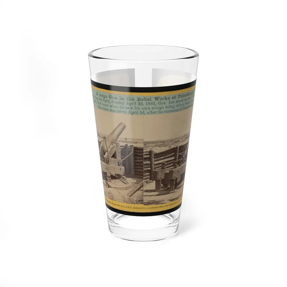 A Large Gun In The Rebel Works At Petersburgh (I.E. Petersburg), Va. (U.S. Civil War) Pint Glass 16oz-16oz-Go Mug Yourself