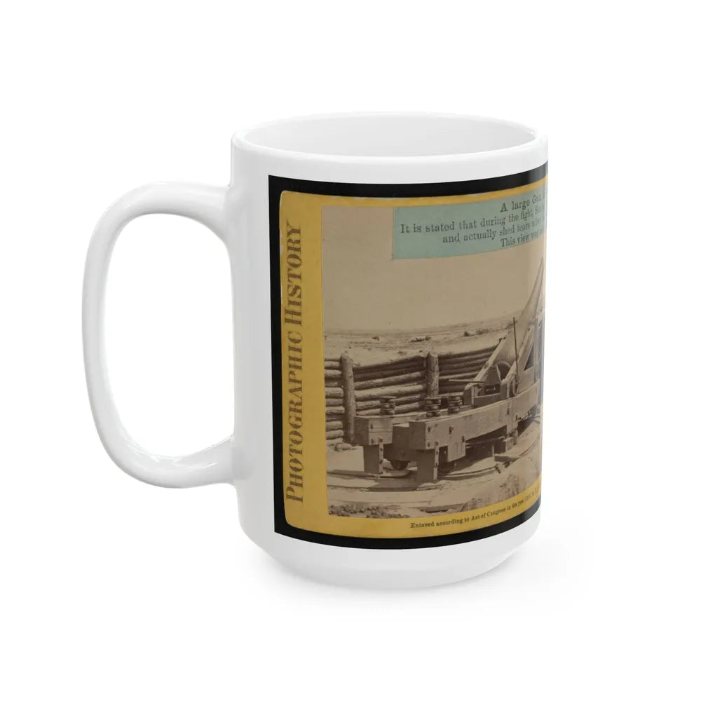 A Large Gun In The Rebel Works At Petersburgh (I.E. Petersburg), Va. (U.S. Civil War) White Coffee Mug-Go Mug Yourself