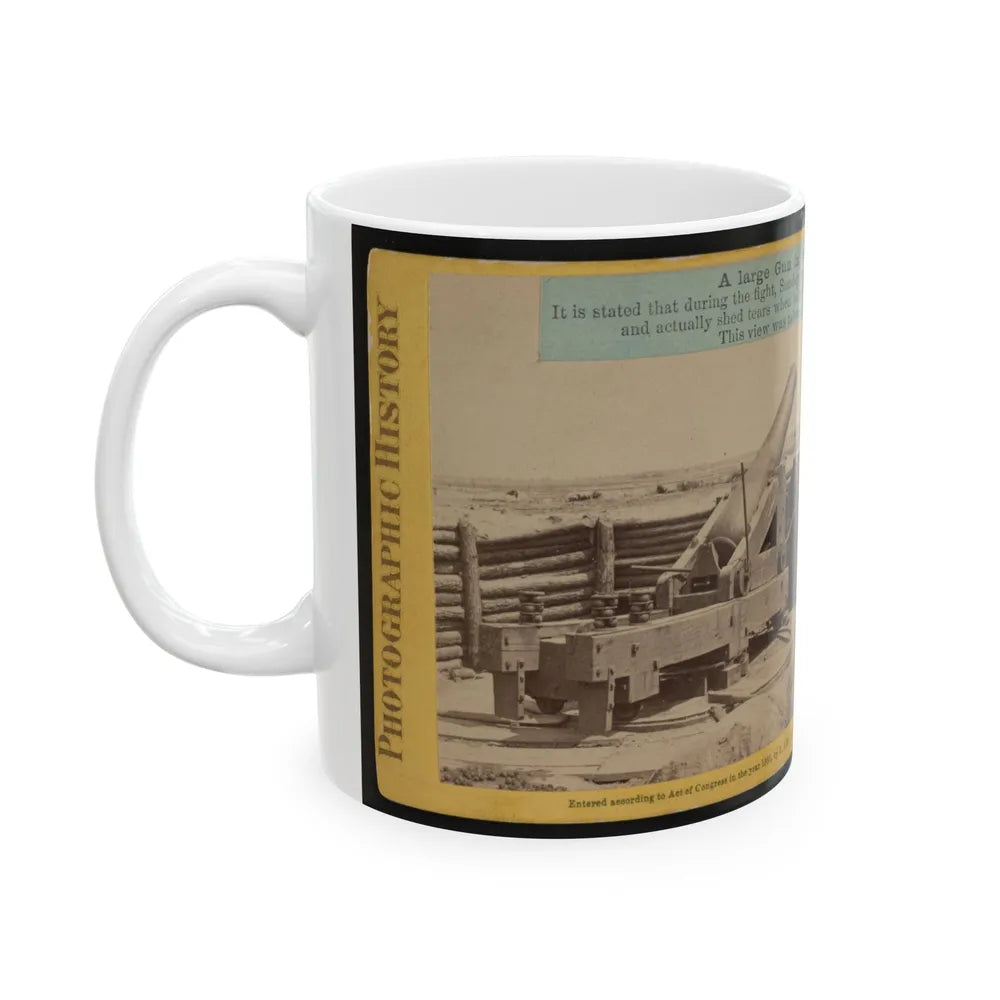 A Large Gun In The Rebel Works At Petersburgh (I.E. Petersburg), Va. (U.S. Civil War) White Coffee Mug-Go Mug Yourself