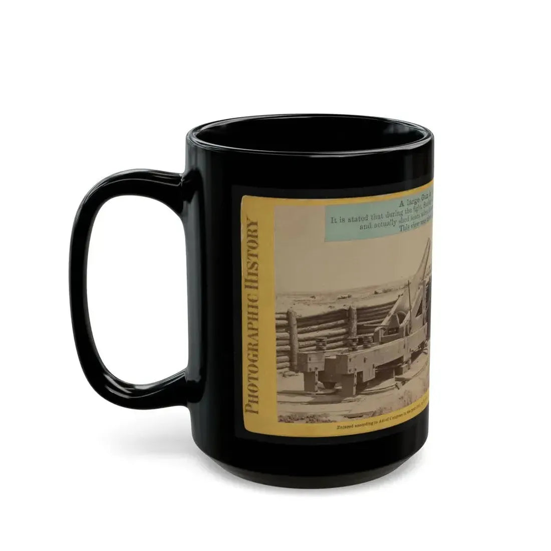 A Large Gun In The Rebel Works At Petersburgh (I.E. Petersburg), Va. (U.S. Civil War) Black Coffee Mug - Go Mug Yourself