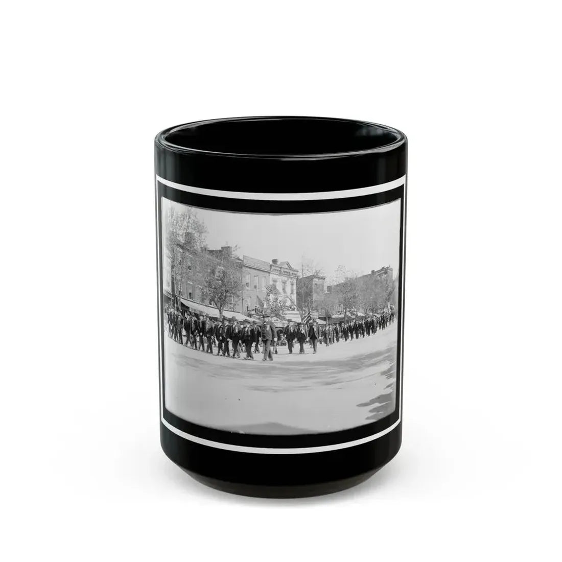 A Large Post In The Great Parade (U.S. Civil War) Black Coffee Mug 15oz - Go Mug Yourself