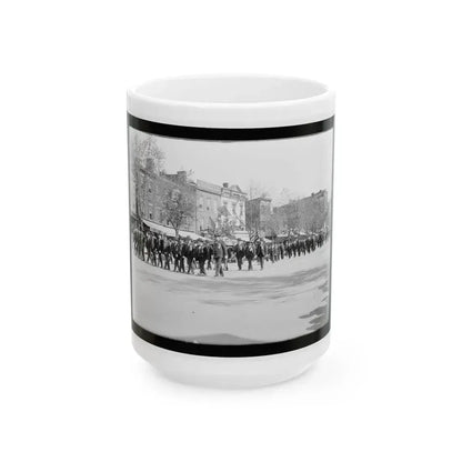 A Large Post In The Great Parade (U.S. Civil War) White Coffee Mug 15oz - Go Mug Yourself