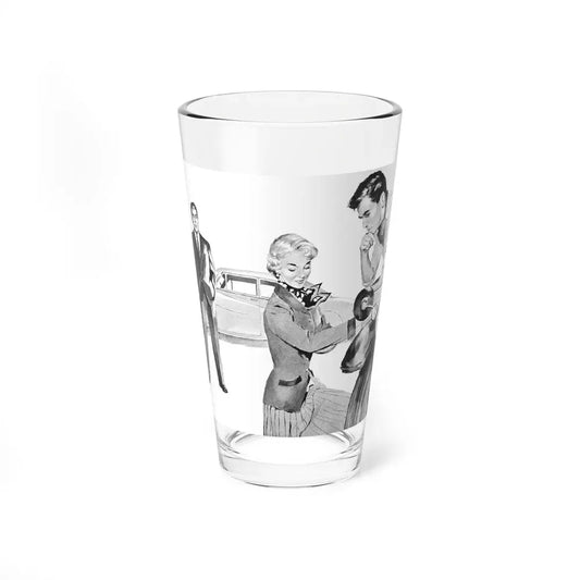 A Lesson For Elizabeth by R. E. Playfair, Woman's Illustrated magazine, 1954 (Magazine Illustration) Pint Glass 16oz 16oz - Go Mug Yourself