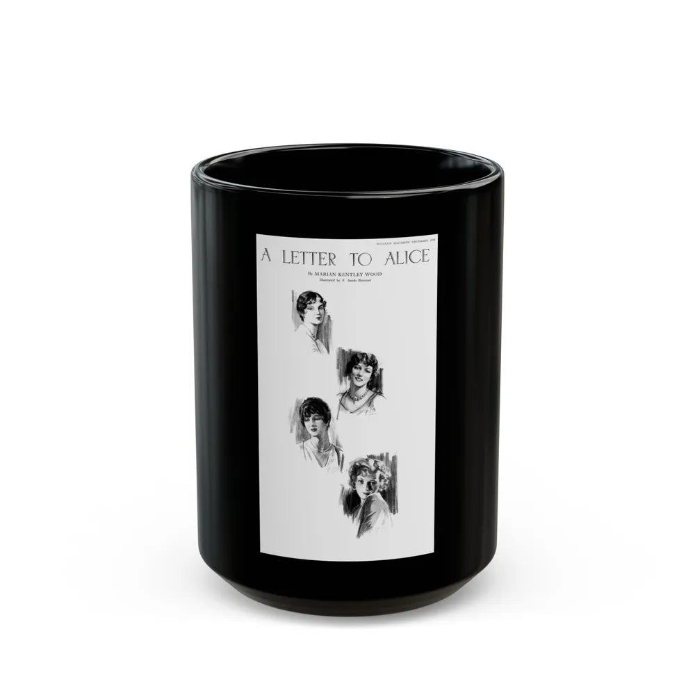 A Letter To Alice, McCall's magazine, December 1929 - Black Coffee Mug-15oz-Go Mug Yourself