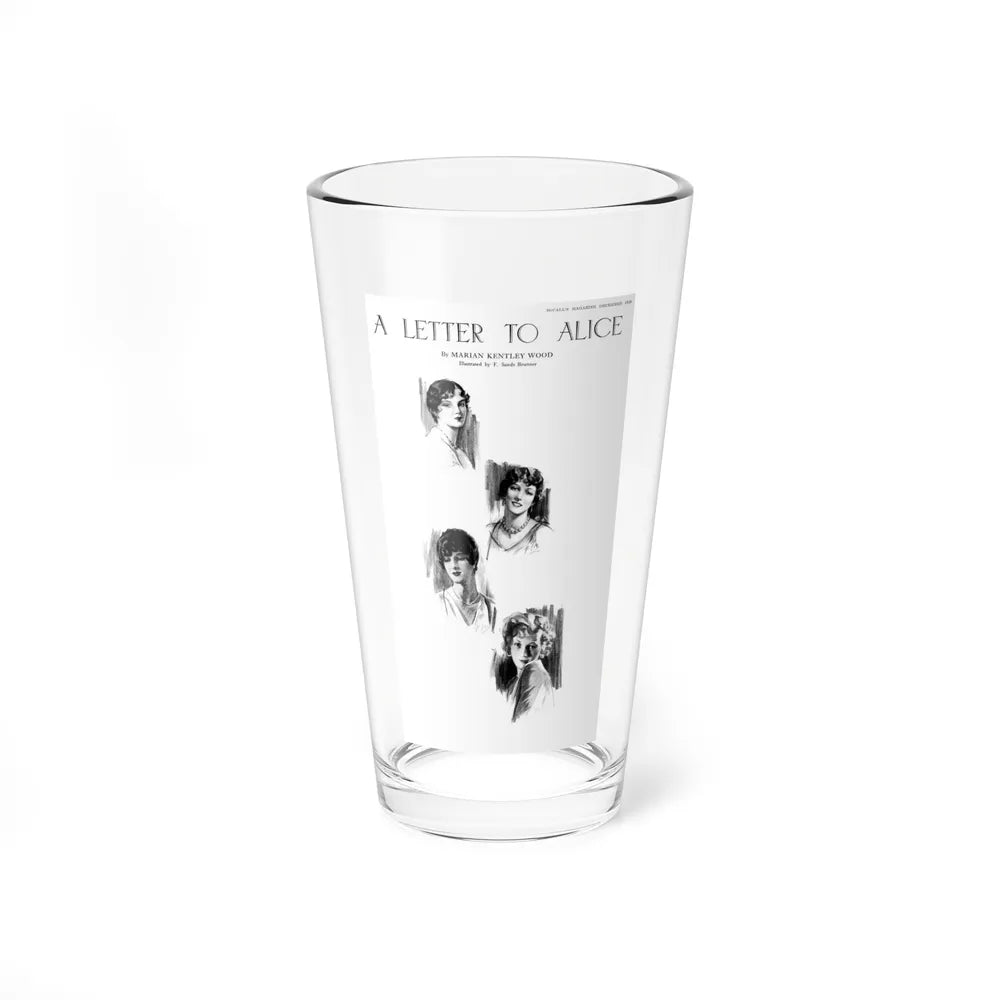 A Letter To Alice, McCall's magazine, December 1929 (Magazine Illustration) Pint Glass 16oz-16oz-Go Mug Yourself