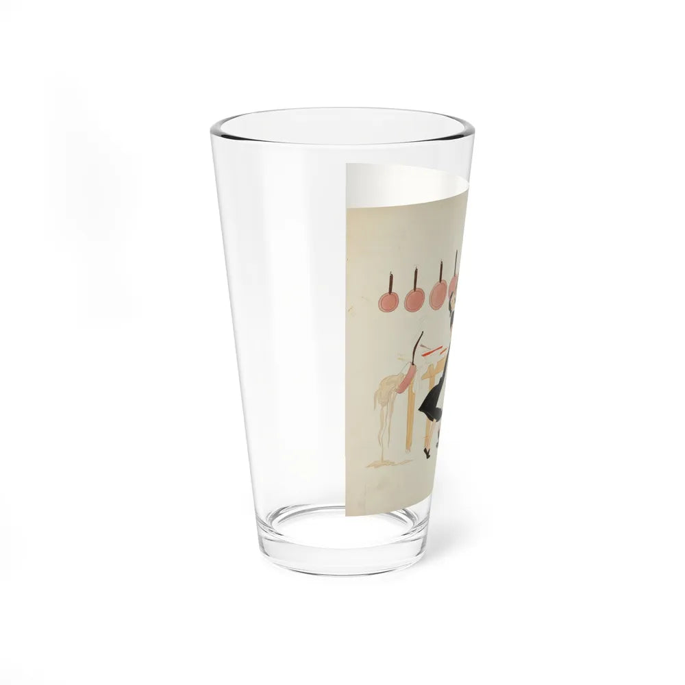 A Light in France (Magazine Illustration) Pint Glass 16oz-Go Mug Yourself