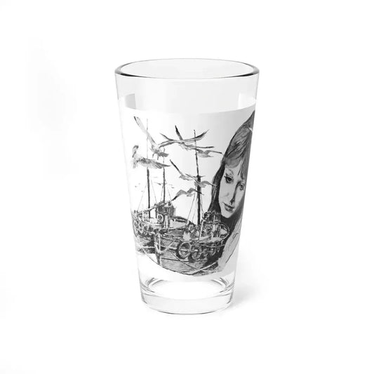 A Little Bit Of A Risk by Elizabeth Milne, Woman magazine,1971 (Magazine Illustration) Pint Glass 16oz 16oz - Go Mug Yourself