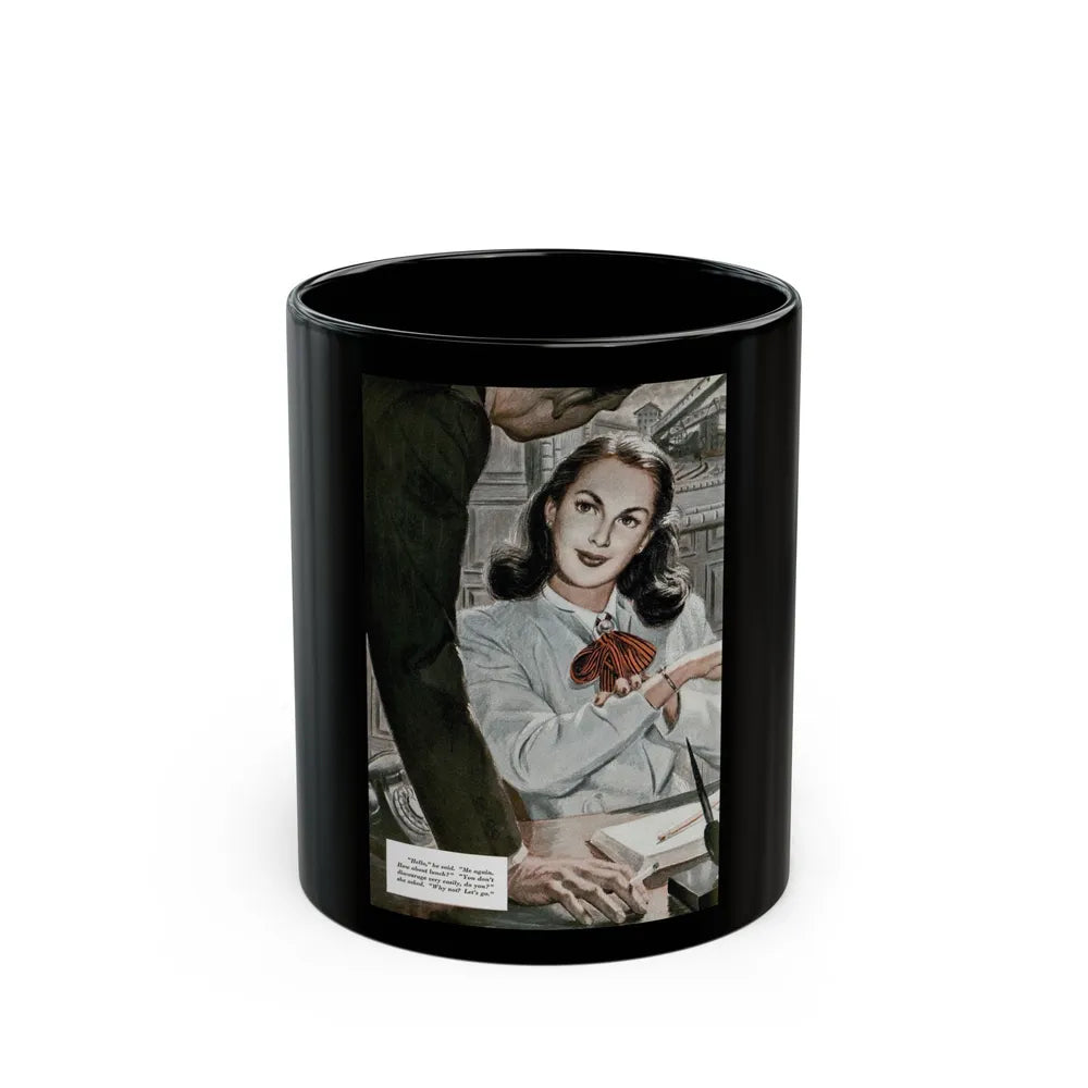 A Little Bit Unfaithful (1), Redbook, October 1947 - Black Coffee Mug-11oz-Go Mug Yourself