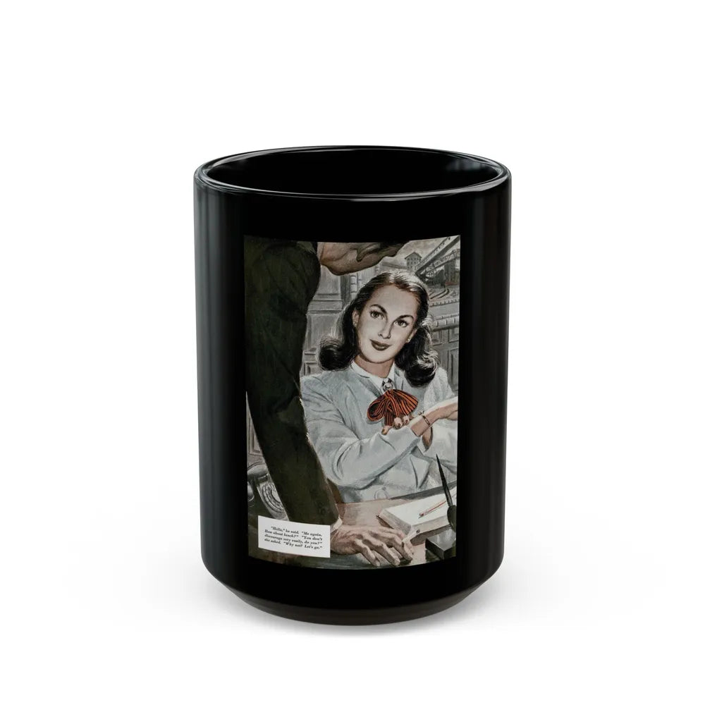 A Little Bit Unfaithful (1), Redbook, October 1947 - Black Coffee Mug-15oz-Go Mug Yourself