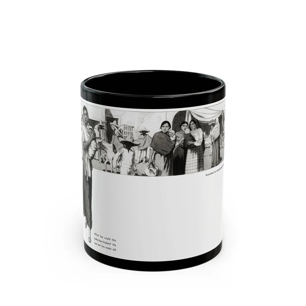 A Little Cap For Angel, The Delineator, October 1932 - Black Coffee Mug-11oz-Go Mug Yourself