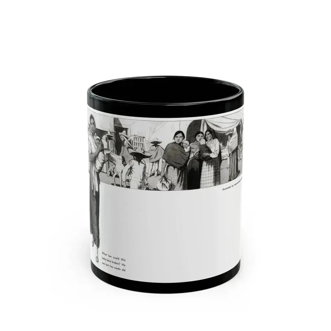 A Little Cap For Angel, The Delineator, October 1932 - Black Coffee Mug 11oz - Go Mug Yourself