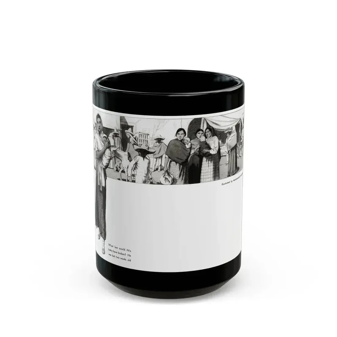 A Little Cap For Angel, The Delineator, October 1932 - Black Coffee Mug 15oz - Go Mug Yourself