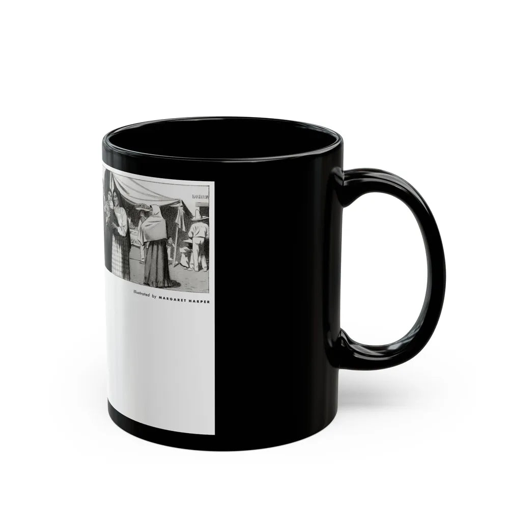 A Little Cap For Angel, The Delineator, October 1932 - Black Coffee Mug-Go Mug Yourself