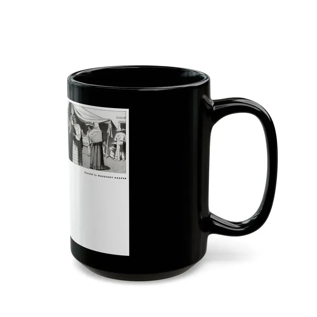 A Little Cap For Angel, The Delineator, October 1932 - Black Coffee Mug - Go Mug Yourself
