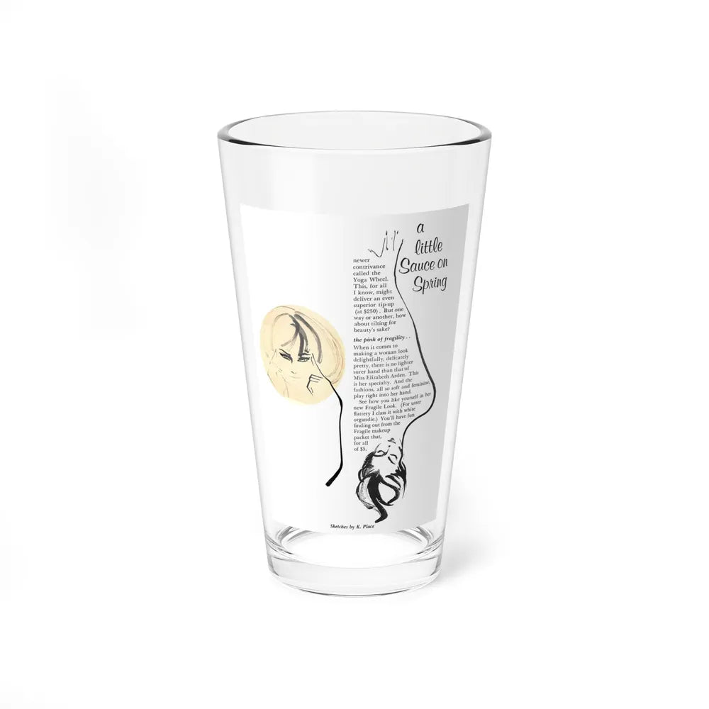 A Little Sauce on Spring, 1964 (Magazine Illustration) Pint Glass 16oz-16oz-Go Mug Yourself