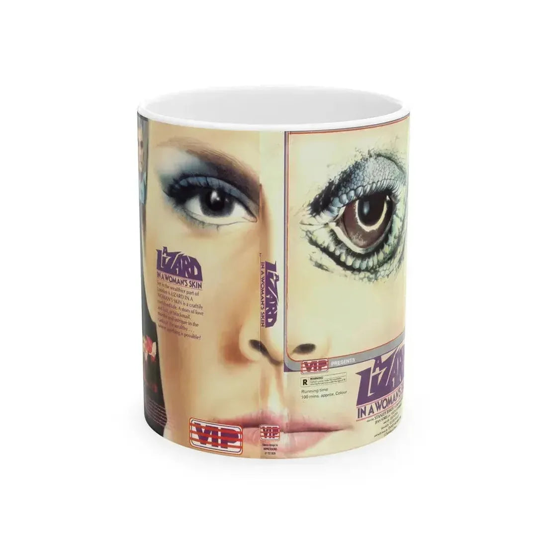 A LIZARD IN WOMANS SKIN (VHS COVER) - White Coffee Mug 11oz - Go Mug Yourself
