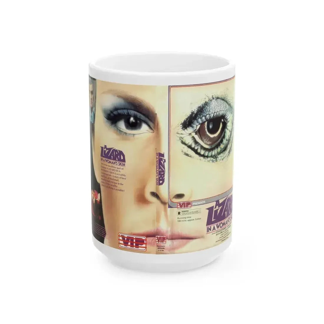 A LIZARD IN WOMANS SKIN (VHS COVER) - White Coffee Mug 15oz - Go Mug Yourself