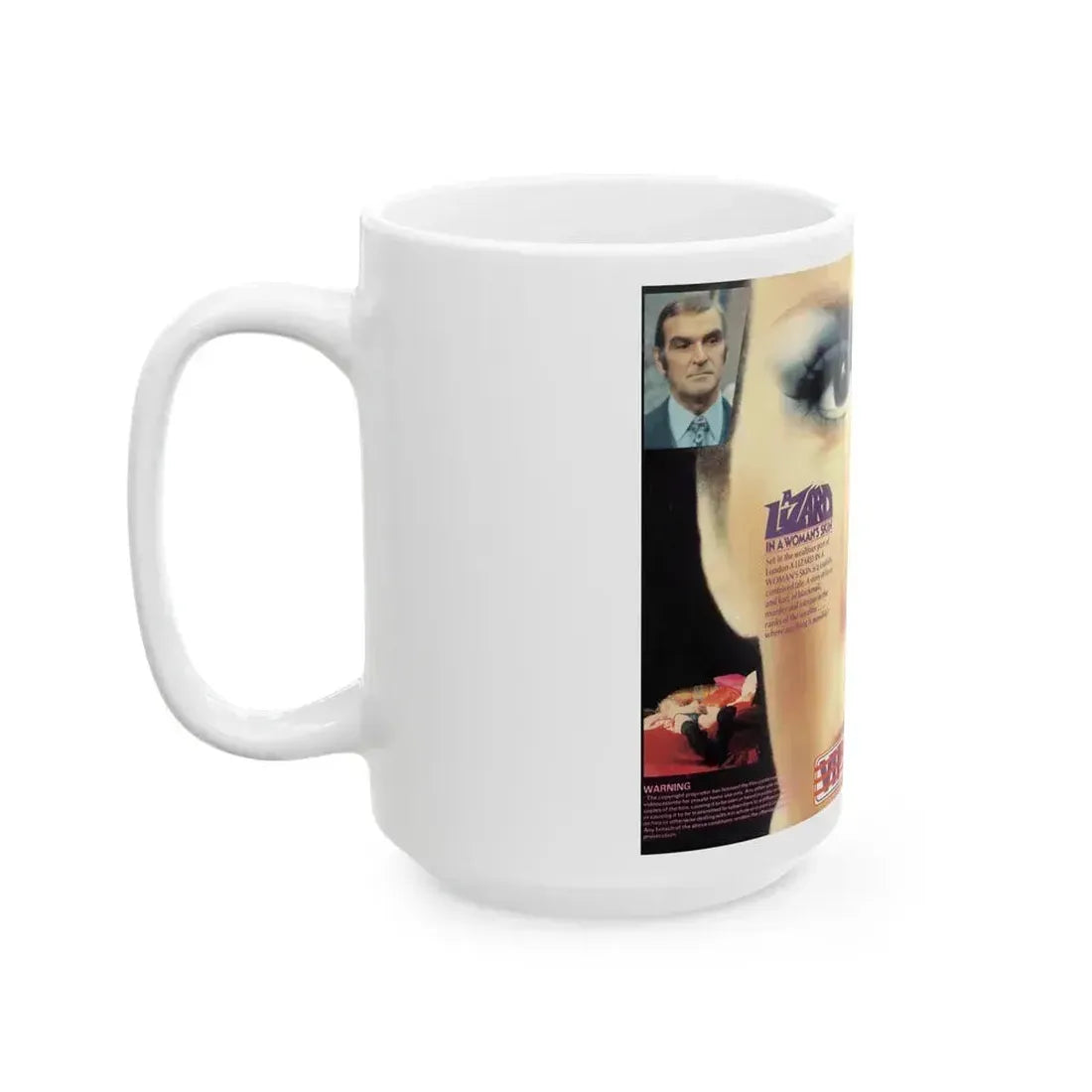 A LIZARD IN WOMANS SKIN (VHS COVER) - White Coffee Mug - Go Mug Yourself