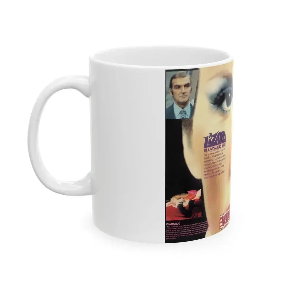 A LIZARD IN WOMANS SKIN (VHS COVER) - White Coffee Mug - Go Mug Yourself