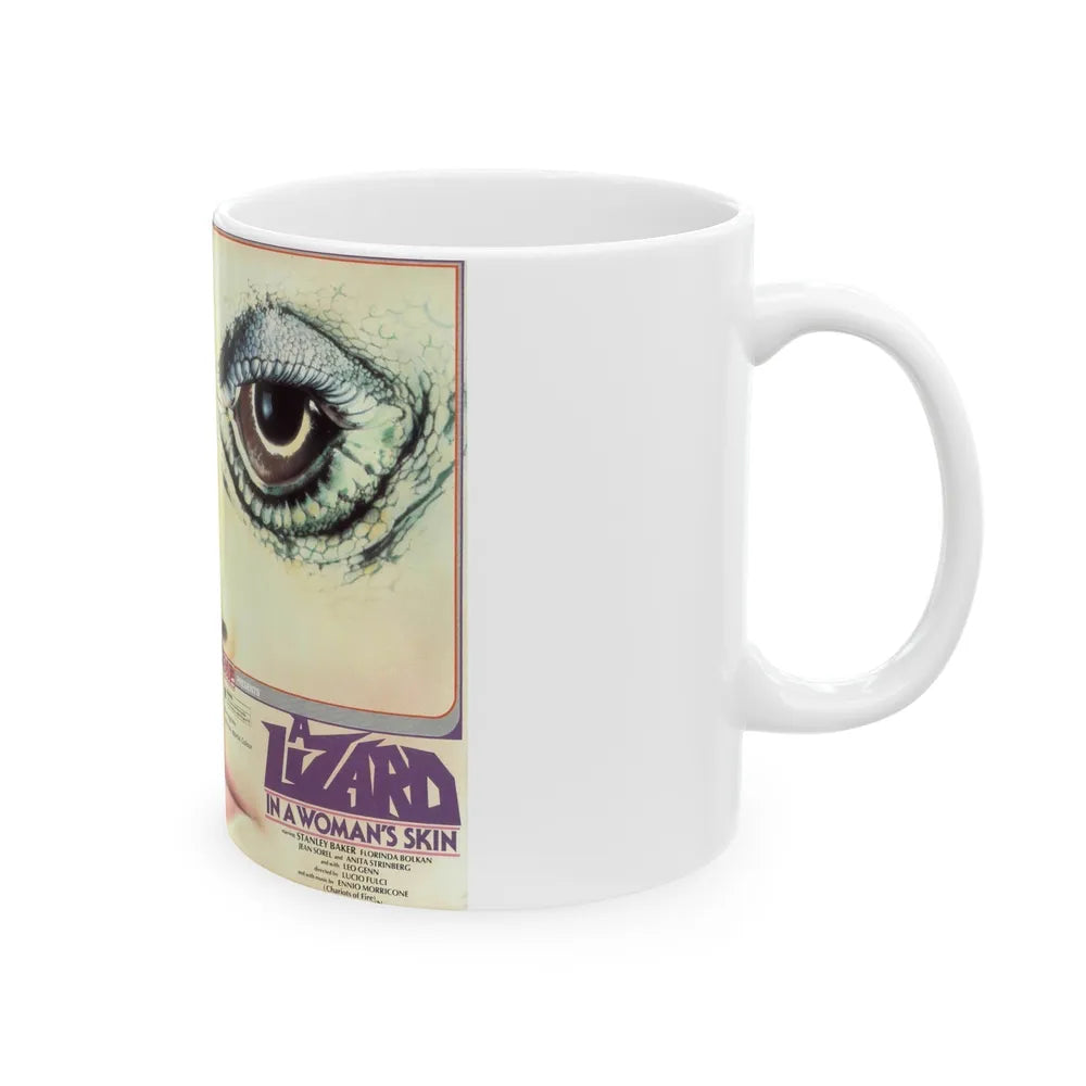 A LIZARD IN WOMANS SKIN (VHS COVER) - White Coffee Mug-Go Mug Yourself