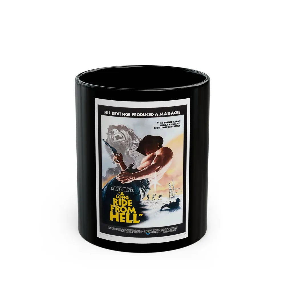 A LONG RIDE FROM HELL 1968 Movie Poster - Black Coffee Mug-11oz-Go Mug Yourself